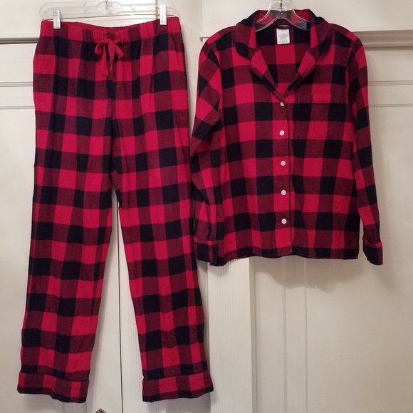 Lands' End Intimates & Sleepwear Lands End Rednavy Buffalo Plaid